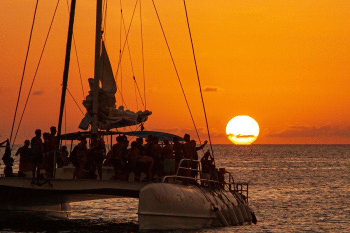 Isla Mujeres Catamaran Sunset